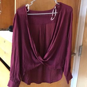 Red cross over blouse